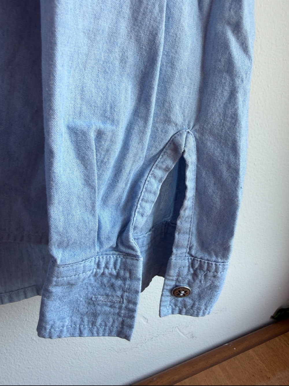 Alfred Dunner Embroidered Beaded Chambray Button Front Shirt Floral 100% Cotton - Picture 5 of 6